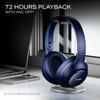 boAt Boat Rockerz 551 ANC Pro(2025 Launch),42Db Adaptive Hybrid,App Support,72Hrs Battery,40Mm Titanium Drivers,Enx Tech,Foldable Cups Bluetooth Over Ear Headphones,Wireless Headphone with Mic - Rockerz 551 ANC PRO