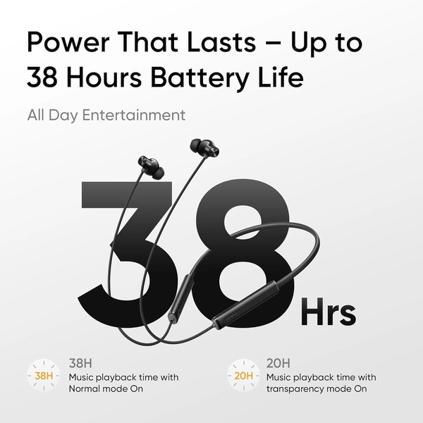 REALME realme Buds Wireless 5 ANC in Ear Bluetooth Headphones,50dB ANC, 13.6mm Dynamic Bass Driver,360° Spatial Audio,45ms Low Latency,Upto 38hrs Playback,IP55 Rating,Dual Device Connection (Midnight Black) - WIRELESS 5 ANC