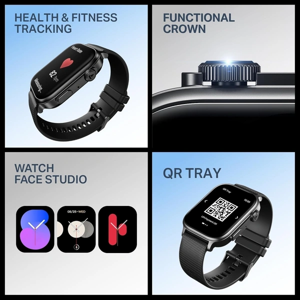 boAt Boat New Launch Storm Infinity Max, 20 Days Maximum Battery, Biggest Battery Capacity Ever! 2.01" (5.1cm) Display, Functional Crown, AI Nudges, BT Calling, Smart Watch for Men & Women - INFINITY MAX