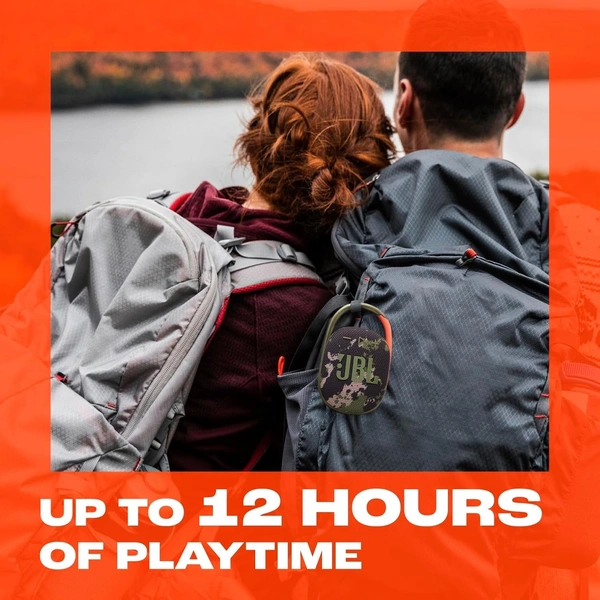 JBL Clip 5 - Ultra-Portable, Waterproof & Dustproof Bluetooth Speaker, Big Pro Sound with Punchy bass, Integrated Carabiner, Up to 12 Hours of Play, Made in Part with Recycled Materials - CLIP 5
