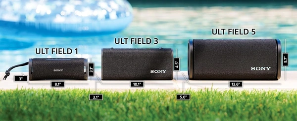 Sony New ULT Field 5 Wireless Bluetooth Speaker, 25hrs Playtime, Massive Bass, Shoulder Strap, Built in Power Bank, IP67 Water & Dustproof, Quick Charge, 360 Party Light, Party Connect - ULT50 FIELD 5