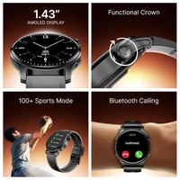 boAt Boat Ultima Prime smartwatch with 1.43” AMOLED Display, AOD, Personalized Fitness Nudges, Functional Crown,100+ Sports Modes, Create Your Own Watchface, smartwatch for Man and Woman - ULTIMA PRIME