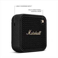 MARSHALL Marshall Willen II Portable Bluetooth Speaker with 17+ Hours of Portable Playtime, Dust & Waterproof (IP67) - Black & Brass - WILLEN 2