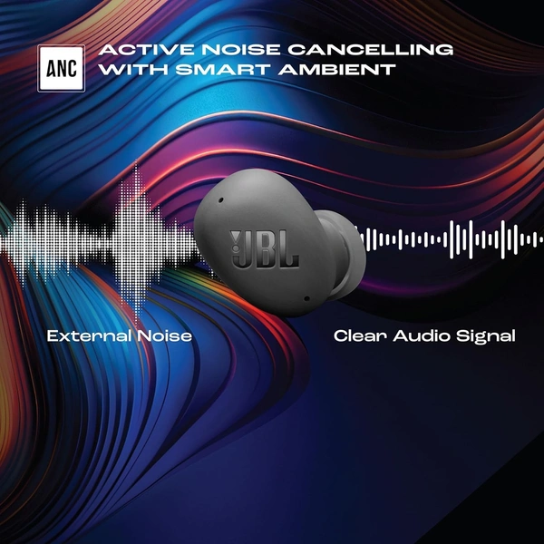 JBL Wave Buds 2 Ear Buds Wireless BluetoothV5.3, Active Noise Cancellation EarBuds,Multi Connect, App for Customized Extra Bass Eq, Relax Mode,Speed Charge, 40H Playback, Fast Pair, 4 Mics,IP54 - WAVE BUDS 2