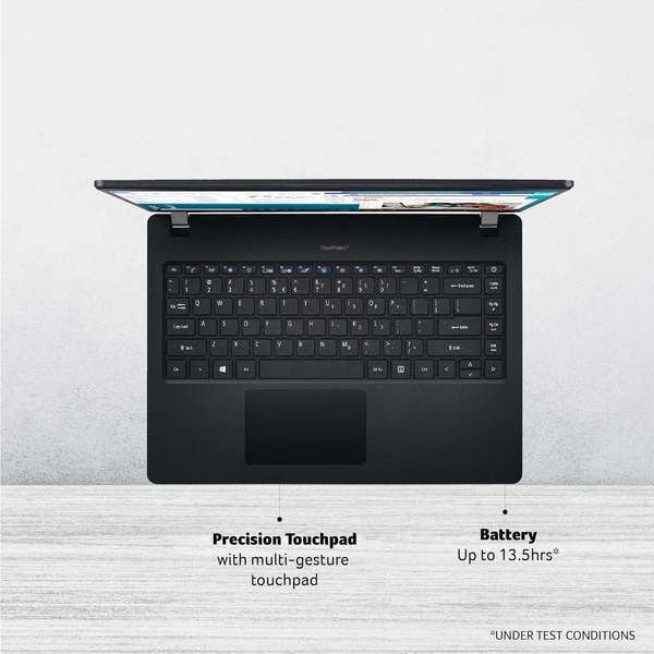 Acer Laptop TMP214-53(Ci5-1135G7/16GB/512 SSD/Dos/16L) - 35.56 cm (14 Inch), Black, Core i5, 11th Gen, 512 GB, 16 GB, DDR4, 1135G7, up to 4.20 GHz, SSD, NO, Intel, Intel Integrated Iris Xe, Windows 11, Laptop, Power Adaptor, User Guide, Warranty Documents