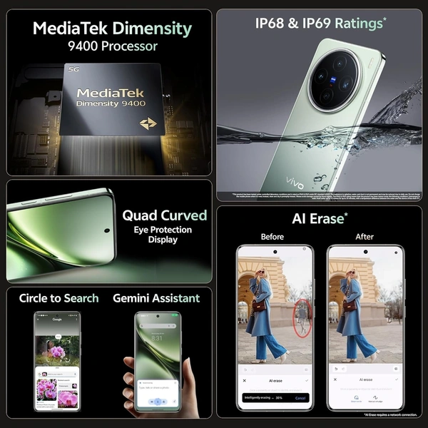 vivo Vivo X200 5G (Cosmos Black, 16GB RAM, 512GB Storage) - Vivo X200 5G