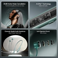 boAt Boat Rockerz 210 ANC Bluetooth in Ear Neckband w/Spatial Audio, 30dB ANC, AI-ENx Technology, 40hrs Playback, EQ Modes, 13 mm Drivers, Dual Pairing & Fast Pair - Rockerz 210 ANC