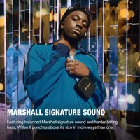 MARSHALL Marshall Willen II Portable Bluetooth Speaker with 17+ Hours of Portable Playtime, Dust & Waterproof (IP67) - Black & Brass - WILLEN 2
