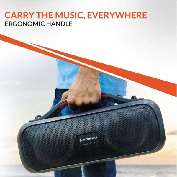 Reconnect Wireless Speaker Thump Plus, Bluetooth v5.0, 20 Watt power output, IPX5 Water Resistant, Multiple Connectivity, Super Bass, TWS Technology, RGB Ring Lights