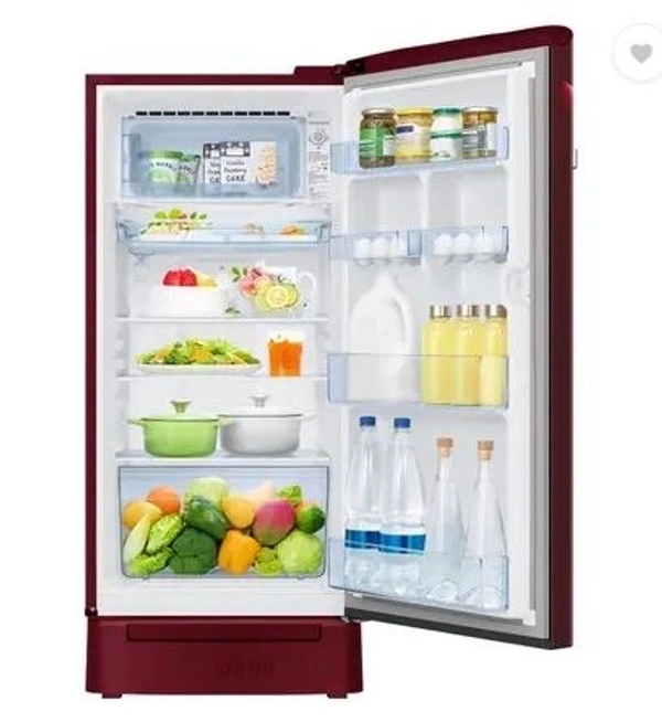 SAMSUNG 189 L Direct Cool Single Door 5 Star Refrigerator (Midnight Blossom Red, RR21C2H25RZ/HL)
