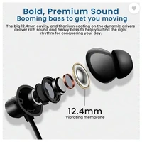 MAK Bullets Z2 Bluetooth Wireless in Ear Earphones with Mic, Bombastic Bass Bluetooth (Black, In the Ear)