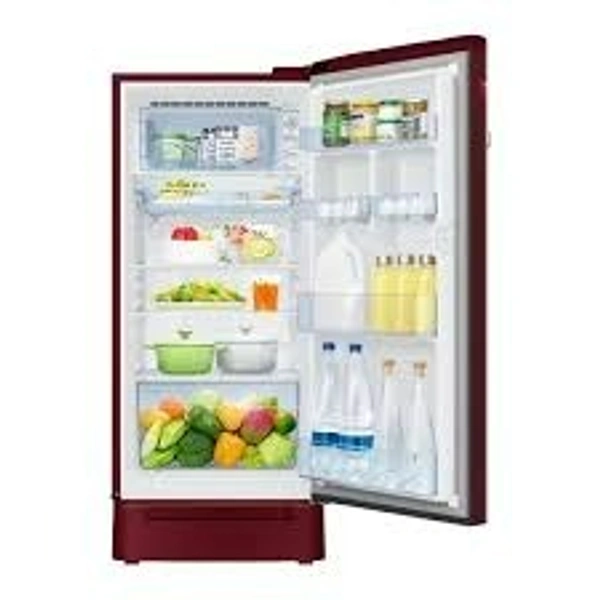 SAMSUNG 189 L Direct Cool Single Door 5 Star Refrigerator (Midnight Blossom Red, RR21C2H25RZ/HL)