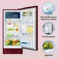 SAMSUNG 189 L Direct Cool Single Door 5 Star Refrigerator (Midnight Blossom Red, RR21C2H25RZ/HL)