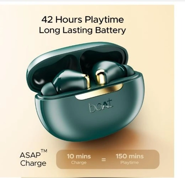 boAT TWS ANC AIRPODES 141 GREEEN