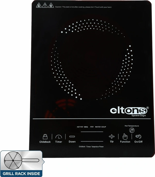 Eltons 2000 W Radiant Cooktop Touch Panel (Black, Silver, Infrared Fusion 2000) - FUSION-IRC-2000W