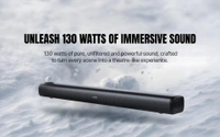 MIVI Fort R130 130W Bluetooth Soundbar with Remote (Cinematic Sound, 2.2 Channel, Black) - R130