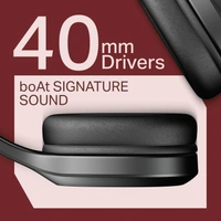 boAt Rockerz 412, 60H Battery,40ms Latency,ENx, Stream Ad Free Music via App Bluetooth Headset (Active Black, On the Ear) - Rockerz 412