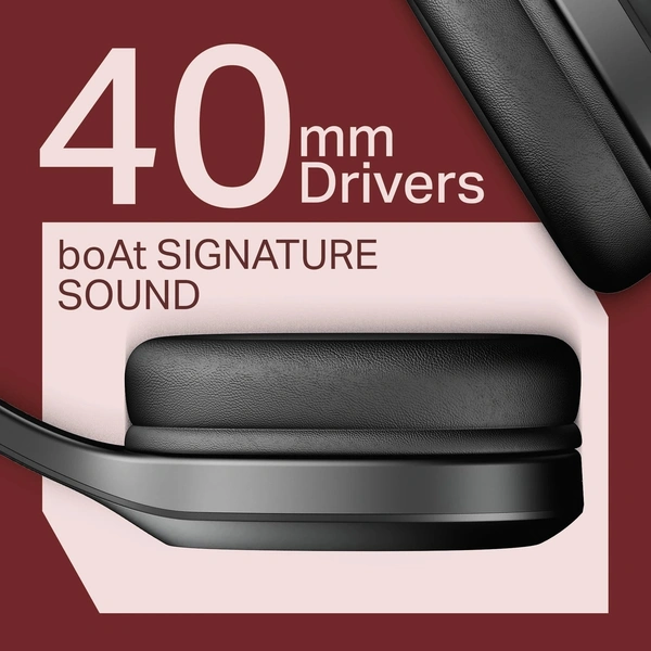 boAt Rockerz 412, 60H Battery,40ms Latency,ENx, Stream Ad Free Music via App Bluetooth Headset (Active Black, On the Ear) - Rockerz 412