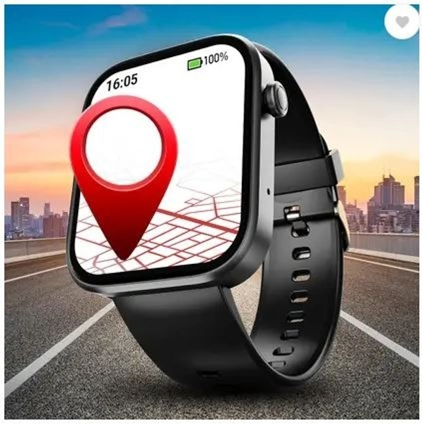 boAt Storm call 3 w/TBT Navigation,Watch Face Studio,1.83''(4.6 cm)HD Display,QR Tray Smartwatch (Active Black Strap, Free Size)