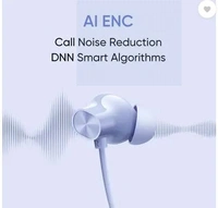 realme Buds Wireless 3 Neo with 13.4mm Driver, 32 hrs Playback, Dual Device Connection Bluetooth (Blue, In the Ear)