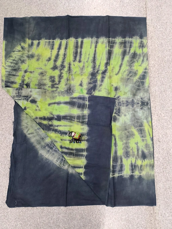 Mul Shibori Saree With Blouse 