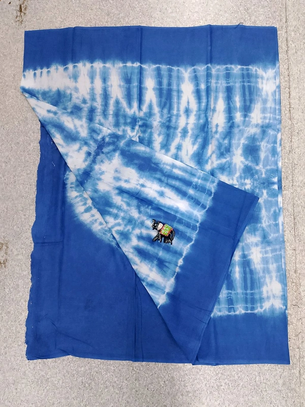 Mul Shibori Saree With Blouse 