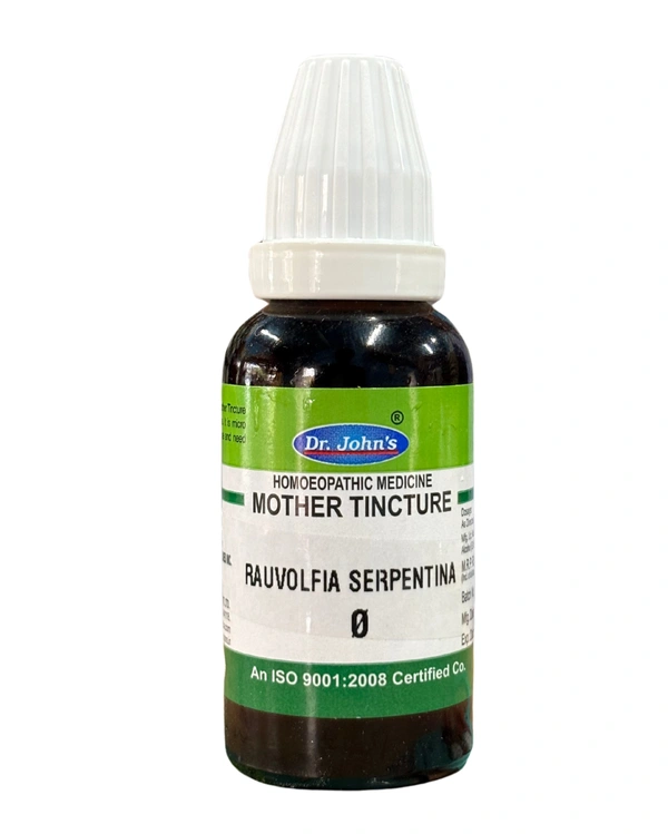 Rauolfia Serpentina Mother Tincture Q 30 ml Dr Johns - Pack of 2