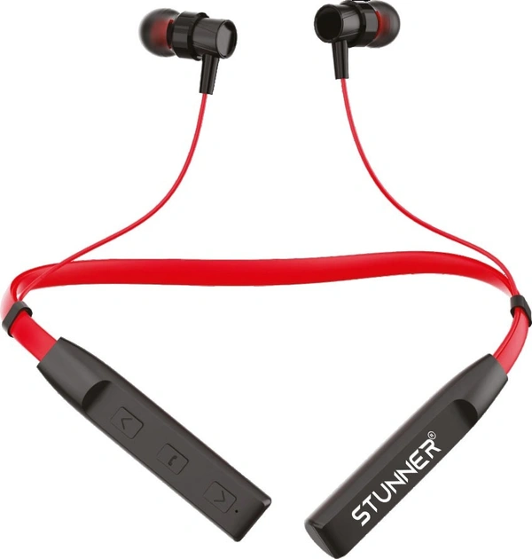 Stunner NB-209 36HRS Playtime BT v5.1 Wireless in-Ear Neckband,ENC Clear Calls, 10mm Dynamic Driver, Extra Bass, Type-C Fast Charge, Dual Pairing, Voice Assist