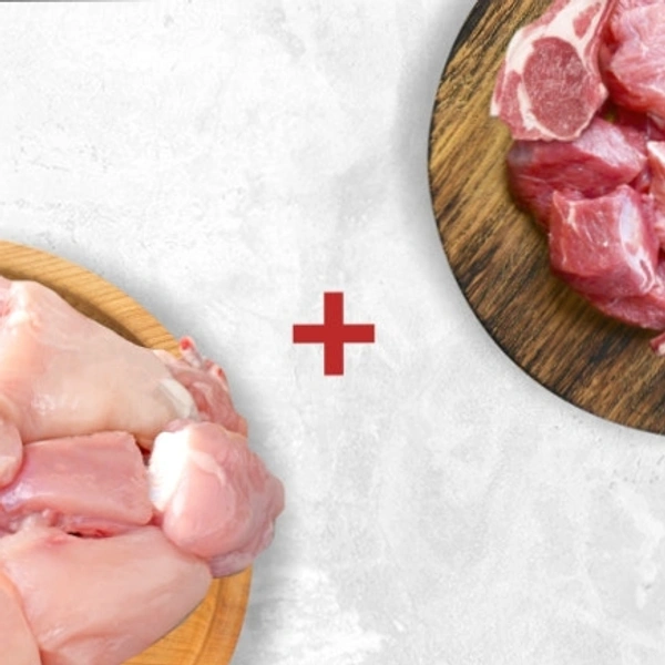 Fresh Mutton 500grm & Fresh Chicken 500grm - 1kg