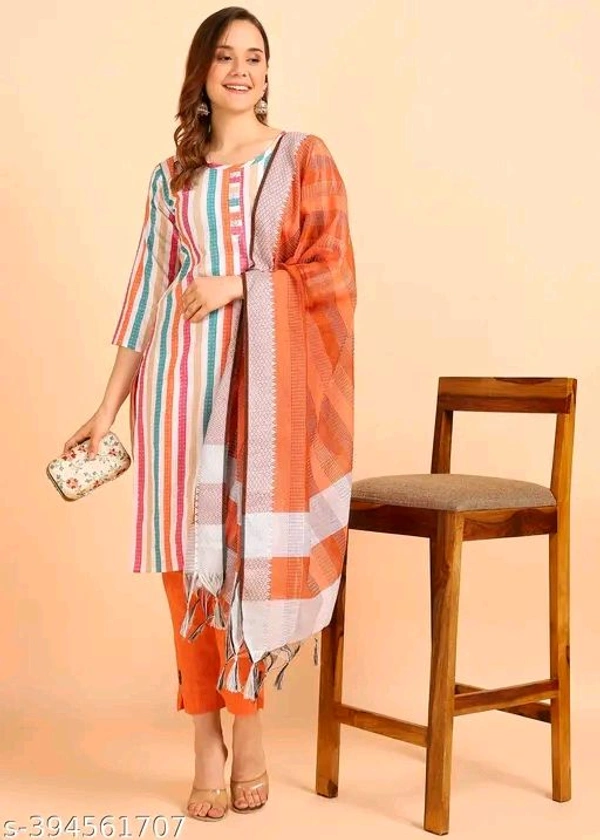 Kurti Pant Set With Dupatta