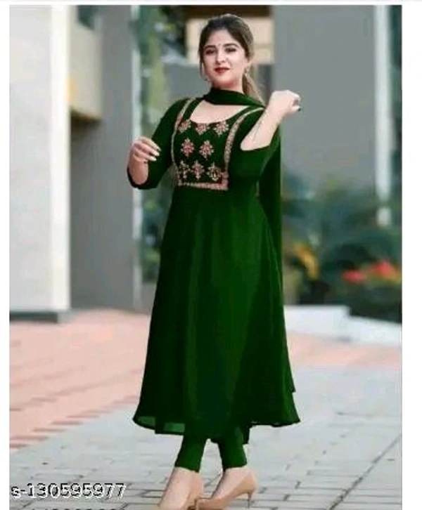 pushpa georgette gown with dupatta Dupatta set
