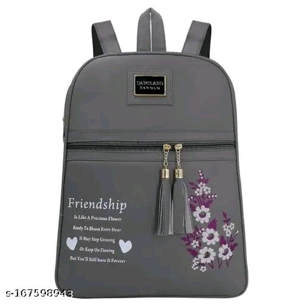 ELITE CLASSY WOMEN BACKPACK GREY COLOUR AWESOME FOR GIRLS  COLLAGE BACKPAC