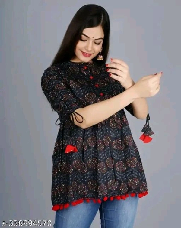 Attractive Black Short Kurti