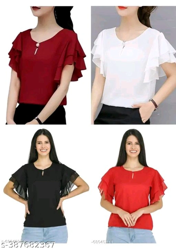 womens solid fashinable georgete for girls & womens 