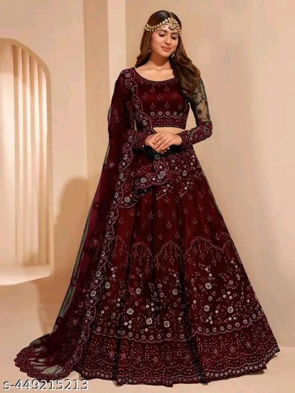 New Designer Embroidred Heavy Silk Semi Stitched Lehenga Choli For Wome