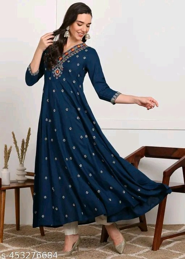 Anarkali Flared Sequin Embroidered