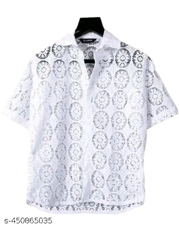 NET HALF SLEEVE MEN'S COLLAGE BOY SHIRTS