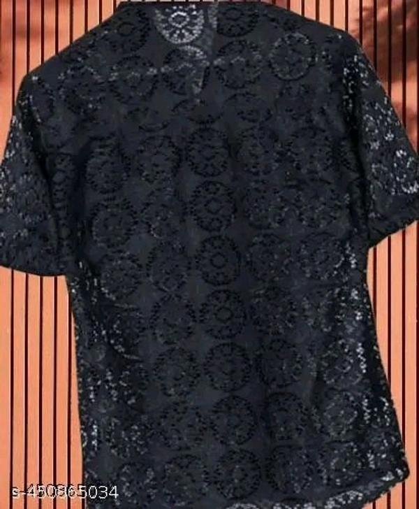NET HALF SLEEVE MEN'S COLLAGE BOY SHIRTS