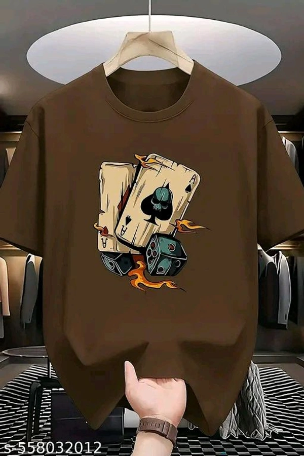 Men Cotton Blend Regular Tshirts