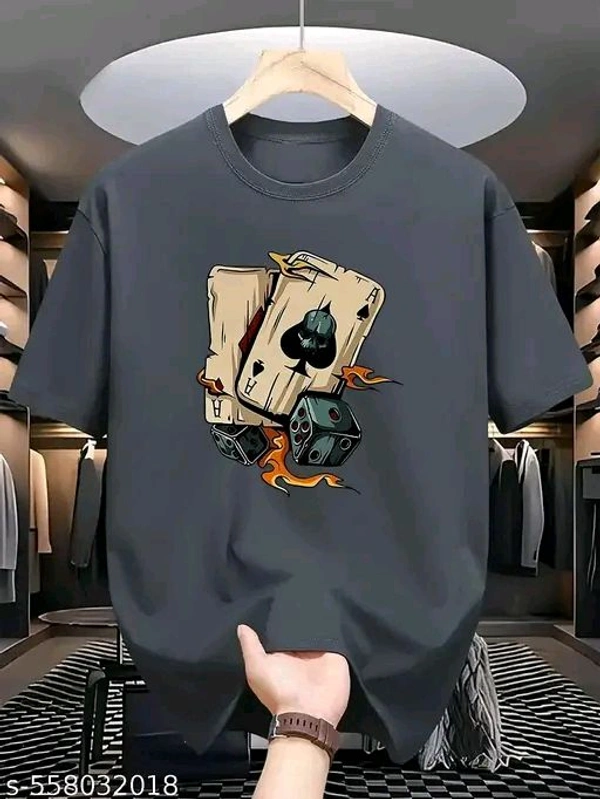 Men Cotton Blend Regular Tshirts