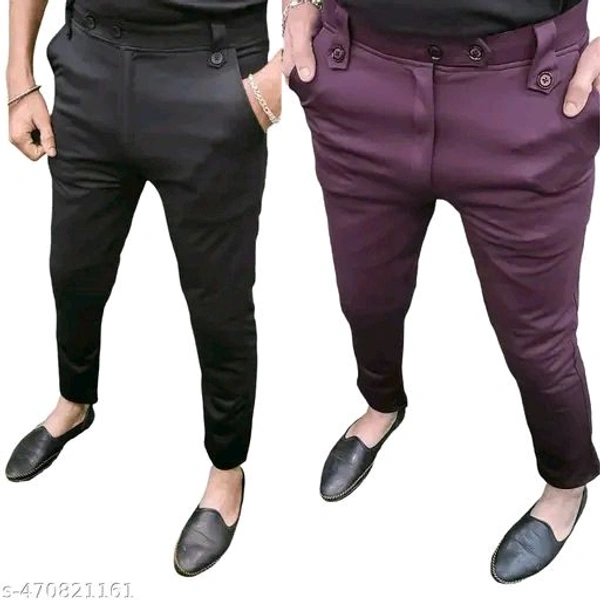 Men Trouser Combo ( Pack of 2 ) | Stylish Trousers | Soft Lycra Blend Trousers | Mens & Boys Trousers | Casual Wear Trousers