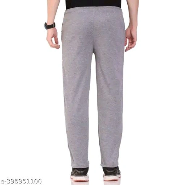 Diwazzo Men's Solid Straight Silver Track Pants