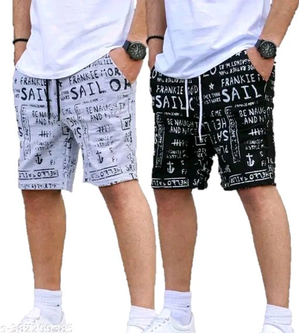 Men's Cotton Shorts | pack of 2 | Printed casual Shorts for men