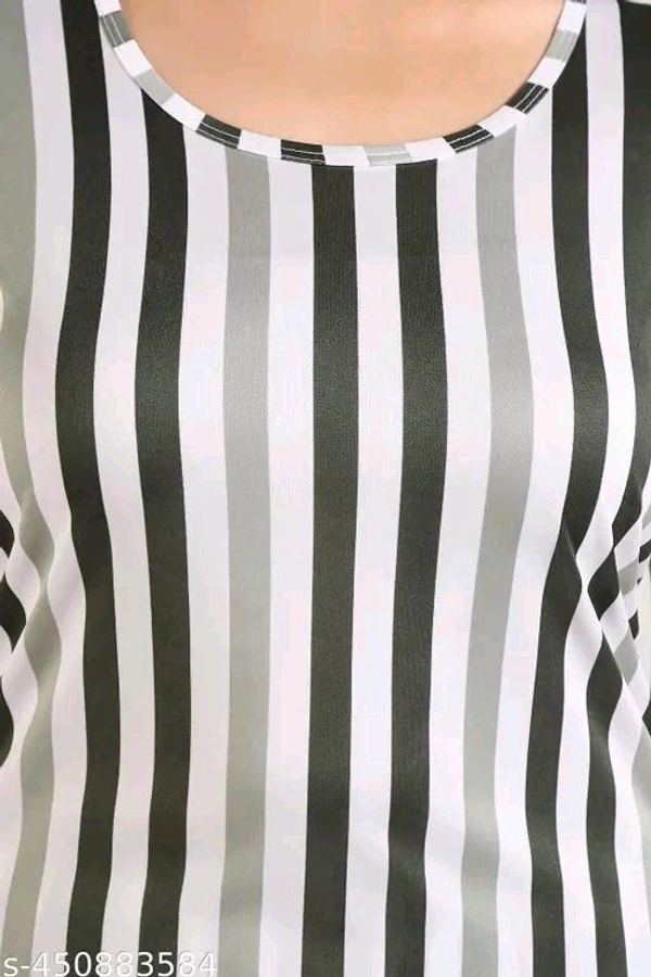 Trending striped printed round neck  top and pajama set,nightsuit set for womens and girls