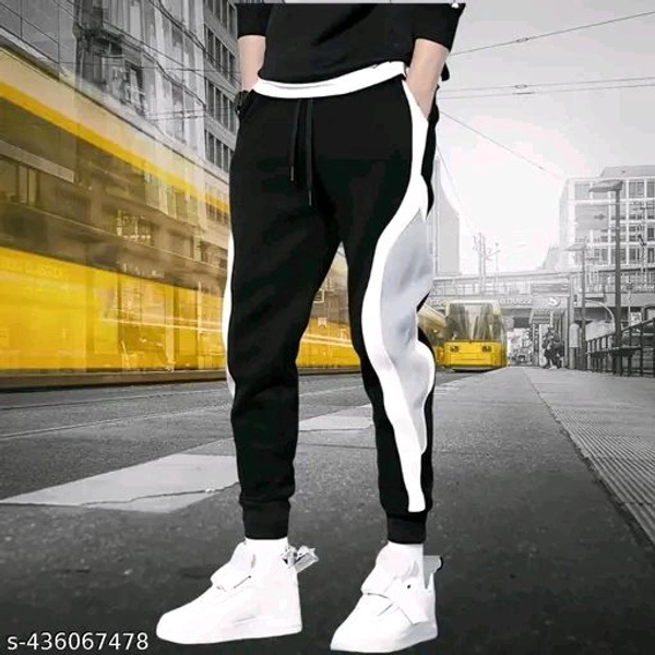 Men's Trendy Cotton Track Pants | New Fashionable Lounge Trousers & Joggers | Winter Lowers with Elastic Waist, Cuffs, and Drawstring | Casual Bottoms for Active Lifestyles