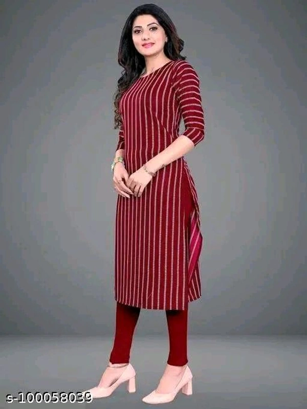Women's American Crepe A-Line Readymade Kurti