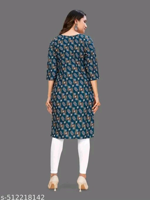 Women Crepe Fabric Printed Straight Kurti, Size -XS, S, M, L, XL, XXL, 2XL, XXXL, 3XL, 4XL, 5XL ( New Arrival New Design Fashionable Kurti )