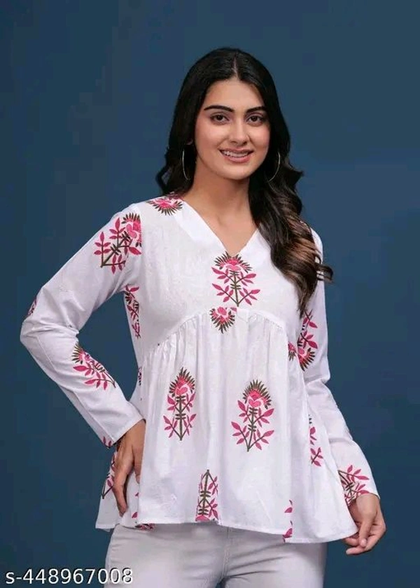 Trending Cotton Colorful Peplam Top for  Women