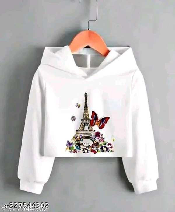 Crop Length Hood neck Women hoody t shirt