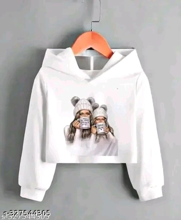 Crop Length Hood neck Women hoody t shirt